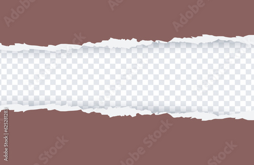 Ripped out torn paper sheet edge background