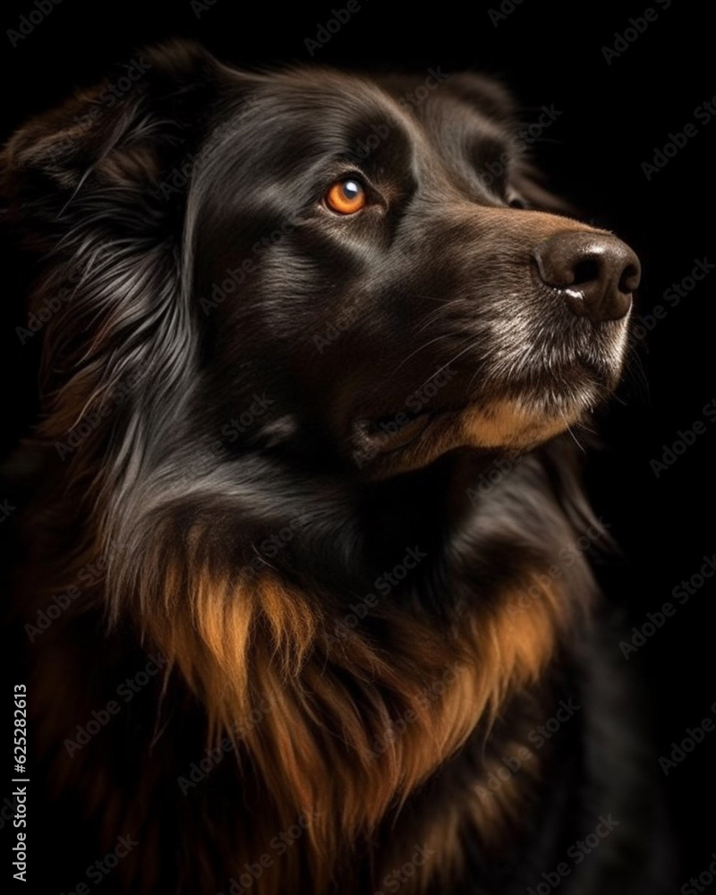 Black Focused Majestic Dog
