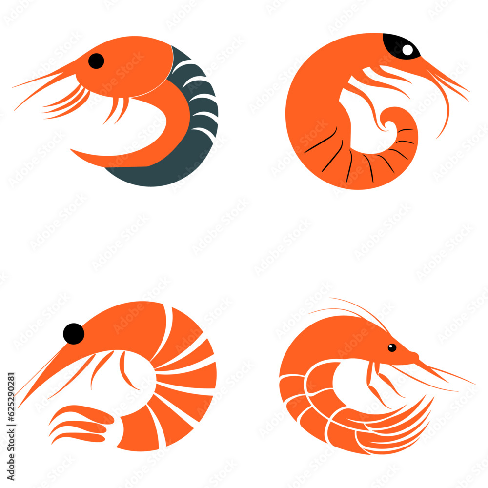 Seafood Symphony: A Quartet of Shrimp Vectors Seafood Symphony: A Quartet of Shrimp Vectors