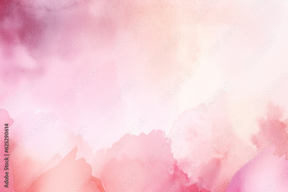 Pink pastel soft gradient watercolor background. Generative AI