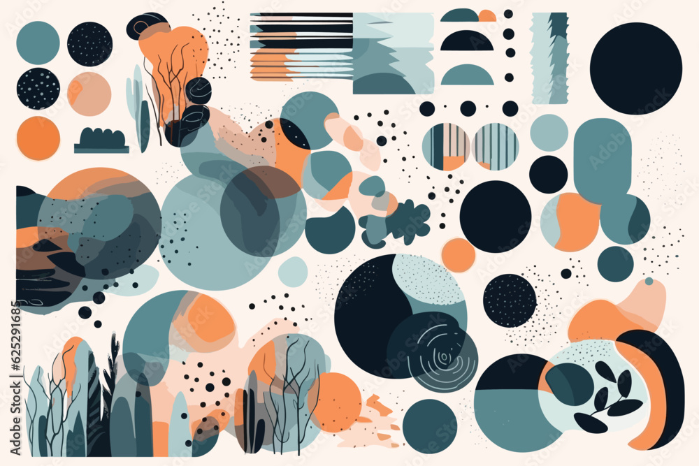 Abstract modern graphic elements vector art 
