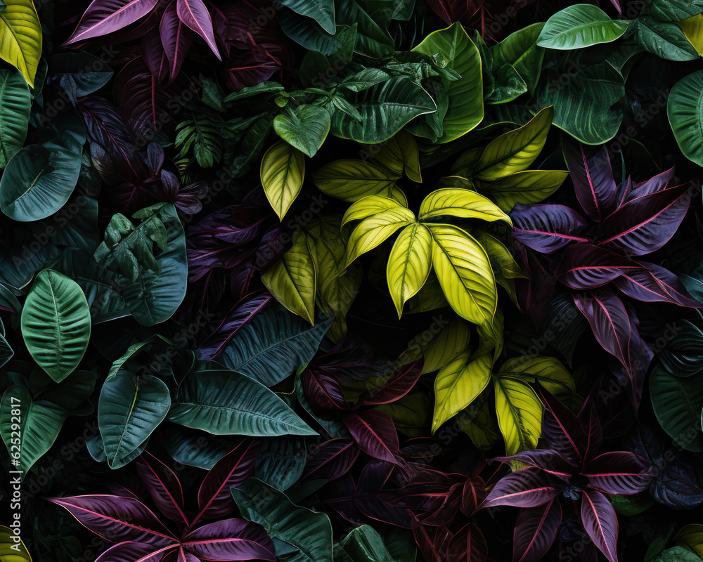 Colorful exotic plants and flowers wallpaper