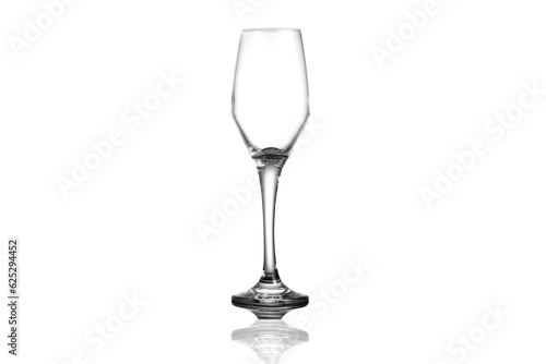 empty wine glass isolated on