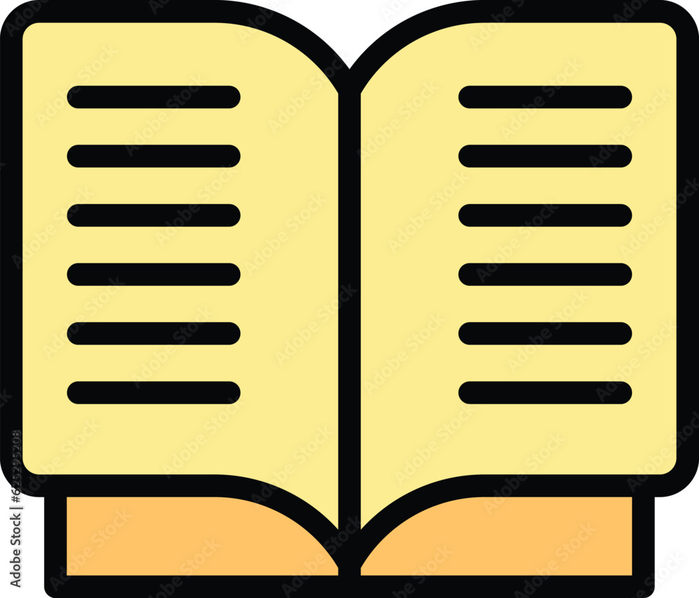 Reading attention icon outline vector. Effective read. Text information color flat Reading attention icon outline vector. Effective read. Text information color flat