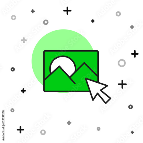 Filled outline Photo retouching icon isolated on white background. Photographer, photography, retouch icon. Vector