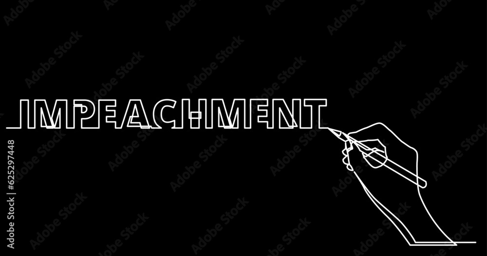 continuous line drawing of hand drawing business word phrase concept - black background and white lines with FULLY EDITABLE STROKE