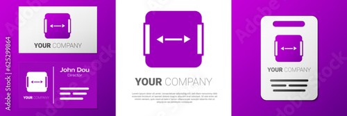 Logotype Area measurement icon isolated on white background. Logo design template element. Vector