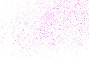 Pink glitter isolated on white background and texture 