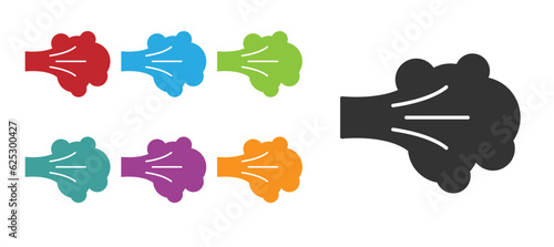 Black Paint spray icon isolated on white background. Set icons colorful. Vector