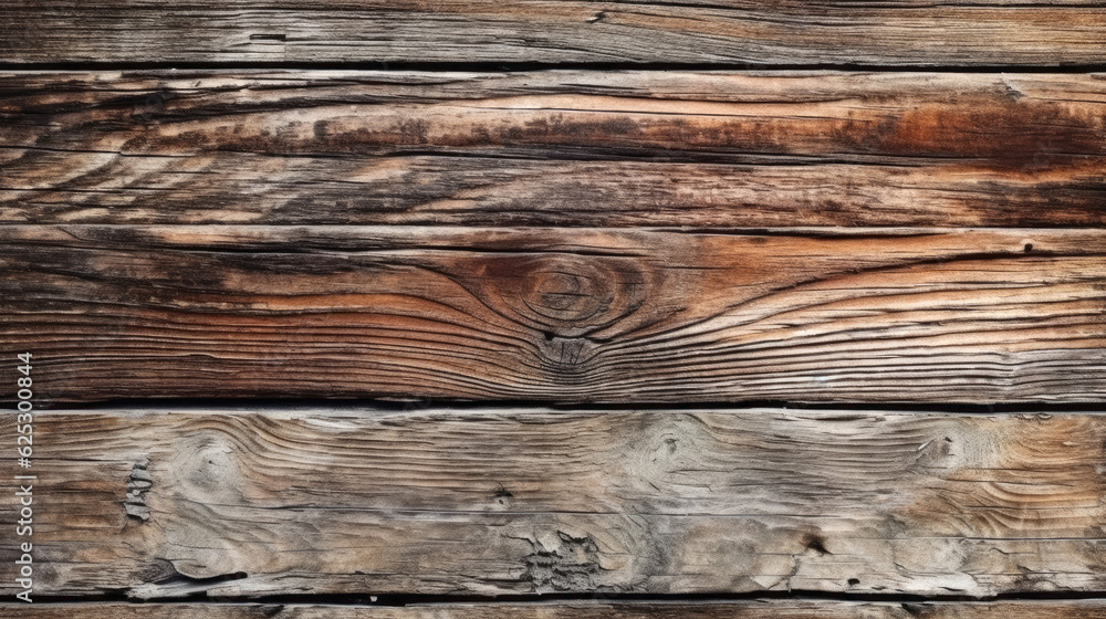 Naklejka premium Old wood texture. Generative AI
