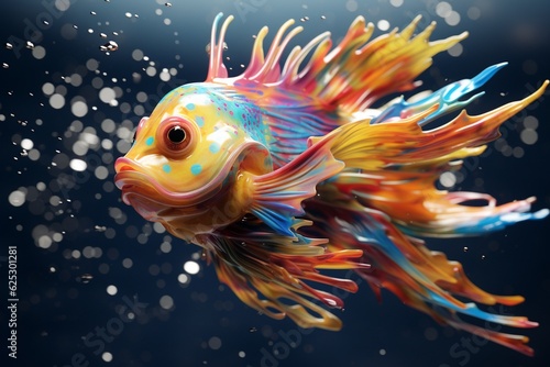 Photograph of colorful marine animals, Generative AI