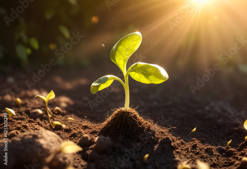 Seedling in sunlight