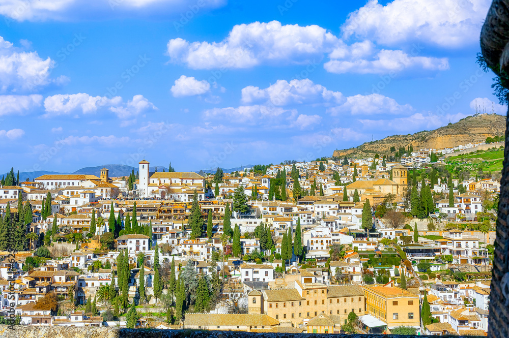 Granada cityscape from the Alhambra, Spain