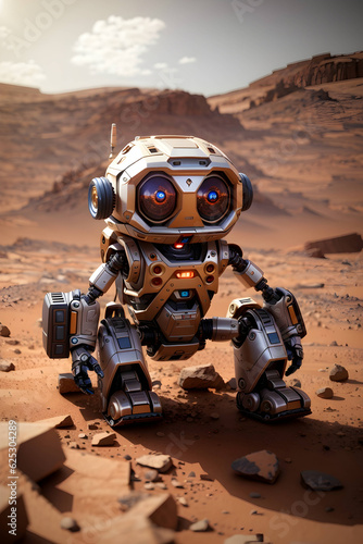 robot in desert
