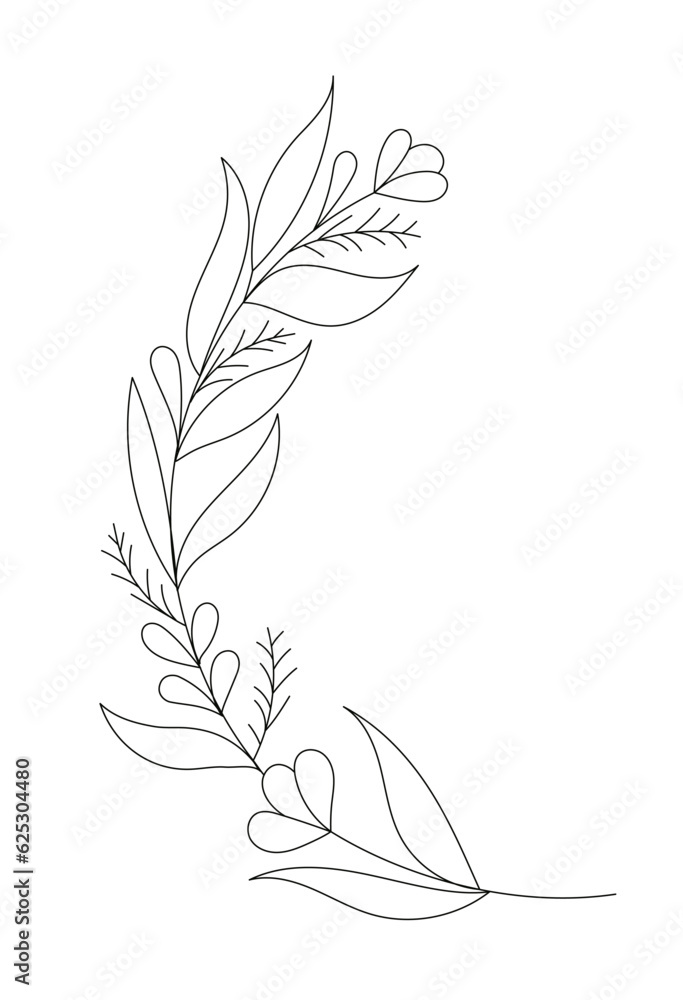Hand drawn wild field flora, flowers, leaves, herbs, plants, branches. Minimal floral botanical line art. Vector illustration for logo or tattoo, invitations, save the date card. Hand drawn wild field flora, flowers, leaves, herbs, plants, branches. Minimal floral botanical line art. Vector illustration for logo or tattoo, invitations, save the date card.