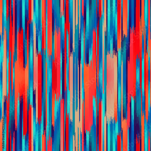 Geometric abstract grunge vintage pattern. Aztec ikat style. Seamless vector image. Thin lines