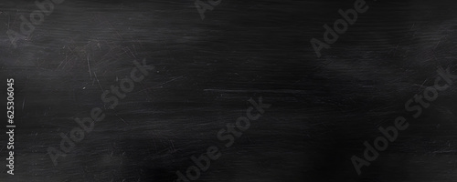 Huge black scratched banner of chalkboard background. Generated AI