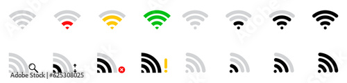 Wi-Fi vector icons. Icon for internet design concept. wave icon. Wi-Fi icon, wireless internet connection signal. EPS 10 vector icons