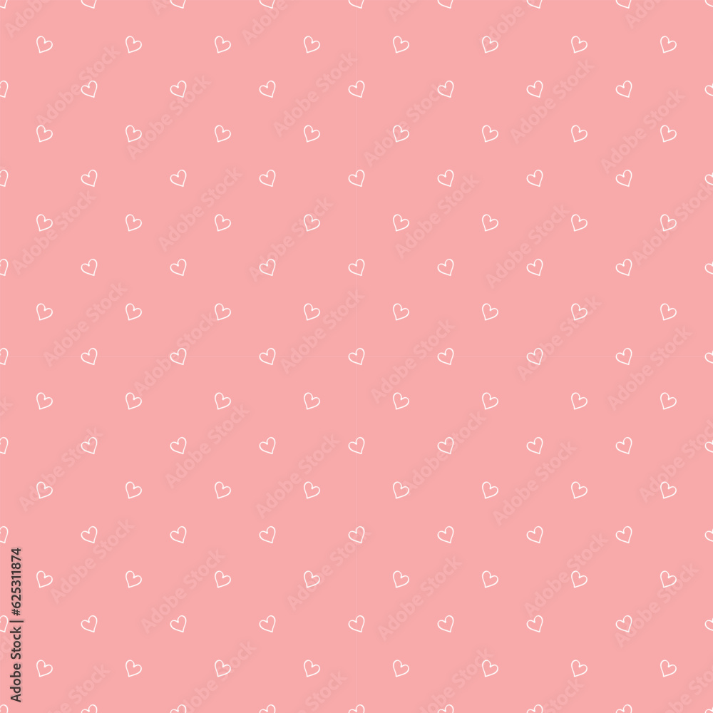 Cute seamless pattern with hearts Cute seamless pattern with hearts