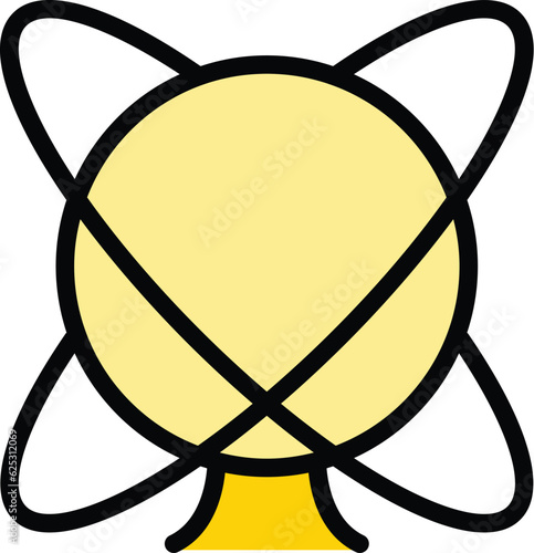 Dizziness anxiety icon outline vector. Stress dizzy. Headache fear color flat