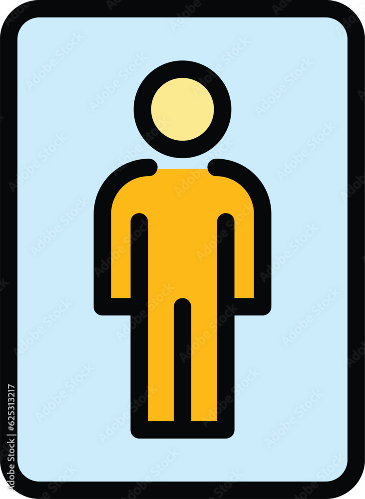 Virus safety icon outline vector. Corona warning. Pandemic distance color flat Virus safety icon outline vector. Corona warning. Pandemic distance color flat