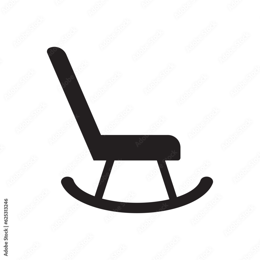 rocking chair icon logo vector design template rocking chair icon logo vector design template
