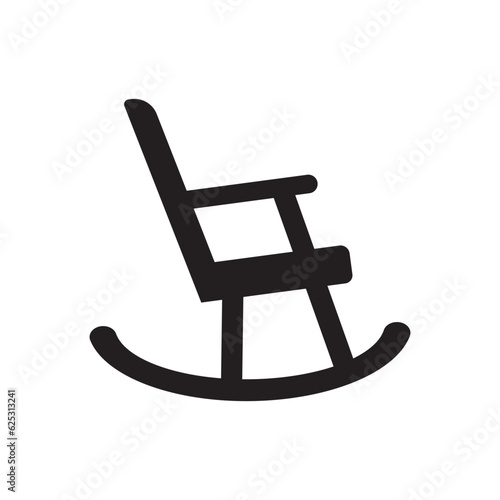 rocking chair icon logo vector design template