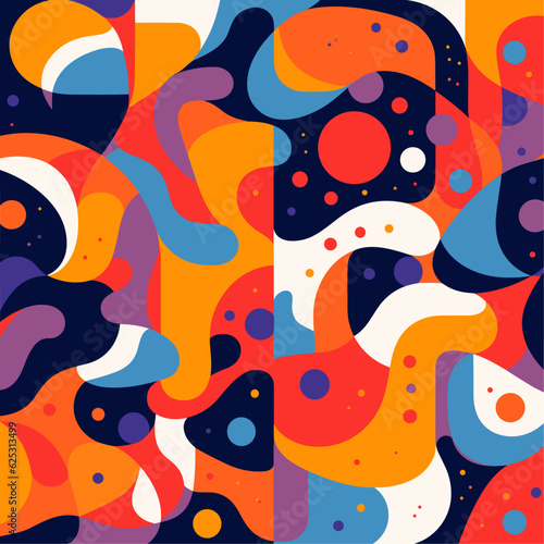 Vibrant Abstract Patterns  A Flat and Simple Collection of Colorful Shapes