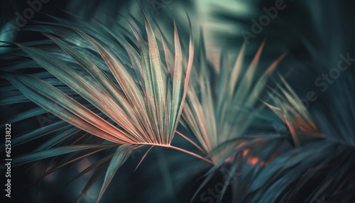 Wallpaper Mural Vibrant green coniferous tree branch in blurred abstract motion generated by AI Torontodigital.ca