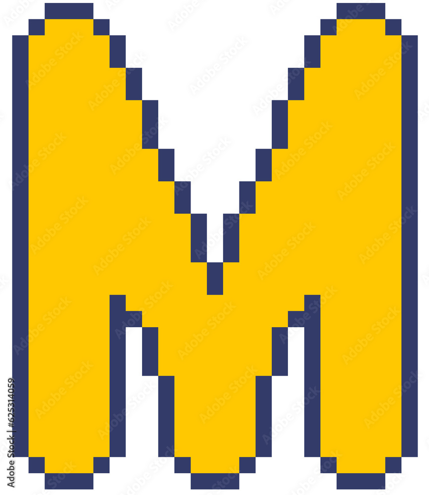 Fototapeta premium Pixel letters