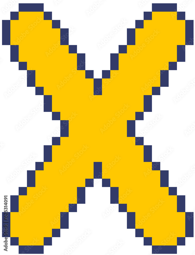 Fototapeta premium Pixel letters