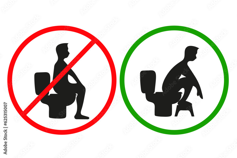 Medical Cartoon On How To Sit On The Toilet Correctly And Incorrectly medical-cartoon-on-how-to-sit-on-the-toilet-correctly-and-incorrectly