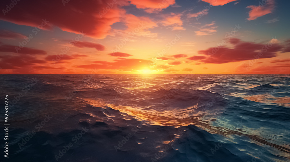 nature background concept sunset at sea