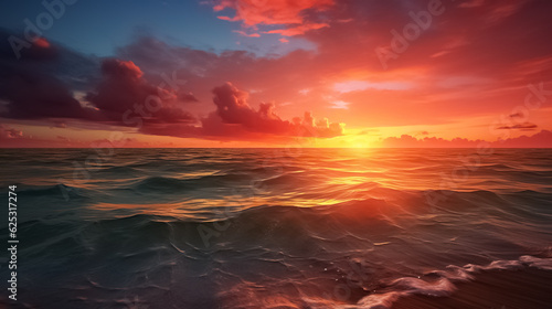 nature background concept sunset at sea