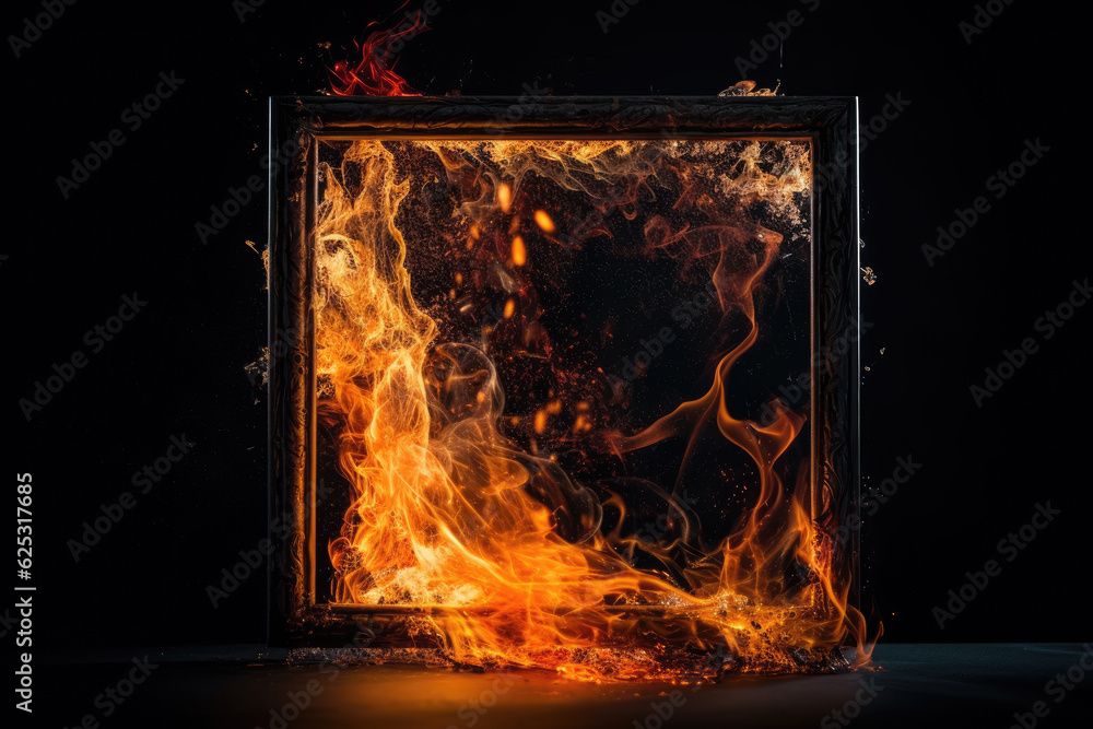 Fototapeta premium Fire frame