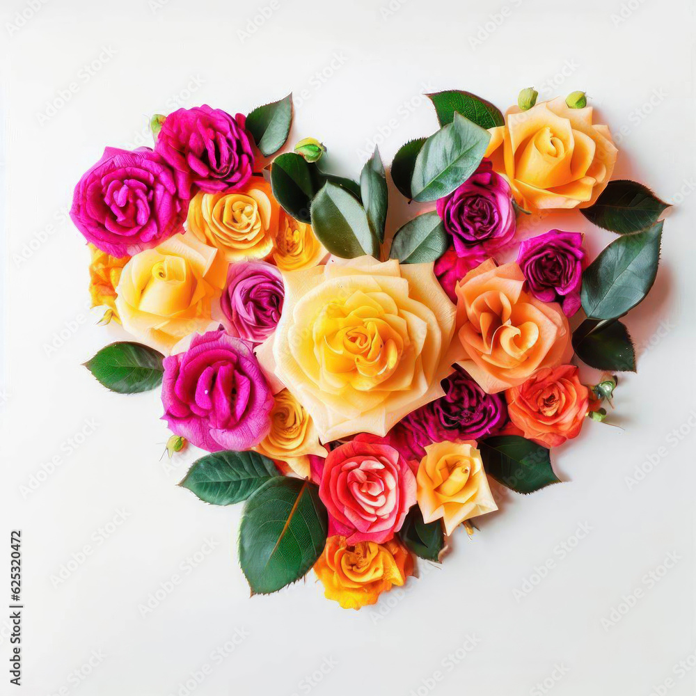 Fototapeta premium Harmony's Rose Serenade,Generative AI