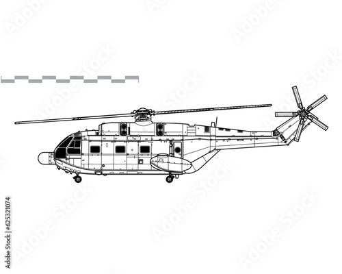 Bild auf Leinwand Aerospatiale SA 321 Super Frelon