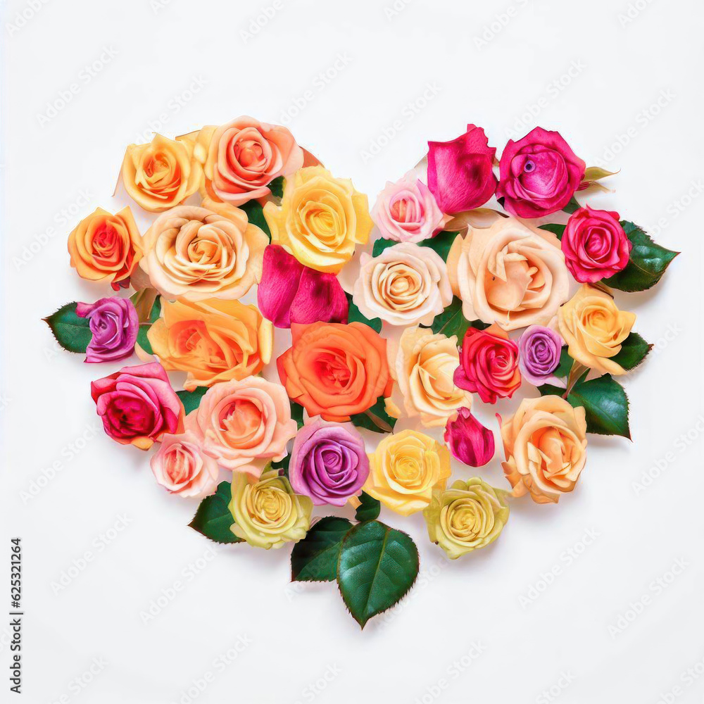 Radiant Rose Hearts Delight,Generative AI Radiant Rose Hearts Delight,Generative AI