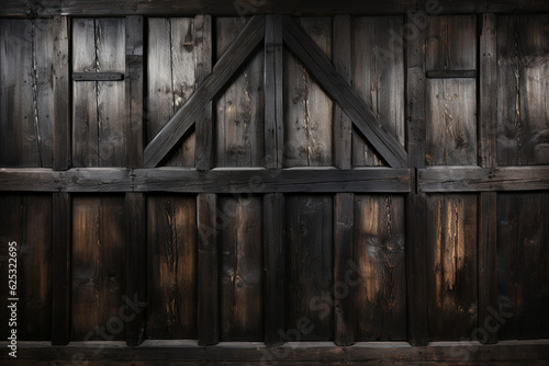 Wooden Wall Background - Generative AI