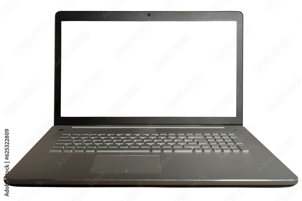 Isolated modern laptop with a blank screen Isolated modern laptop with a blank screen