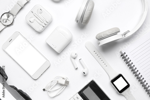 Set of different gadgets is...