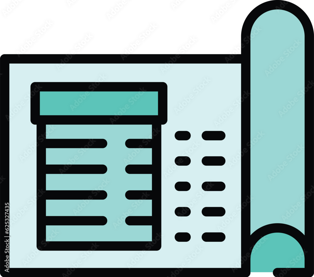 Building plan icon outline vector. City multistory. Industry house color flat Building plan icon outline vector. City multistory. Industry house color flat