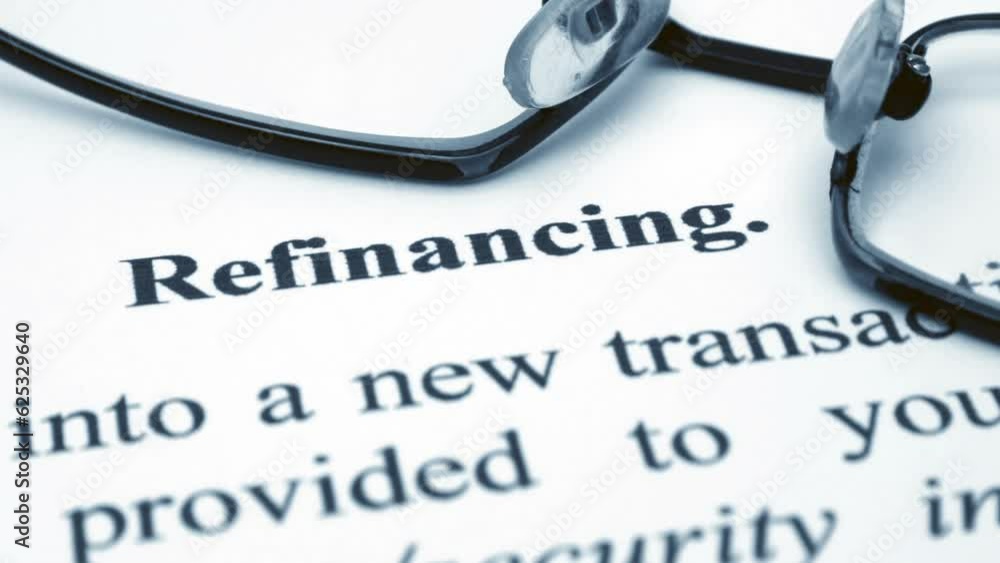 Close up of Refinancing form dolly shot Close up of Refinancing form dolly shot