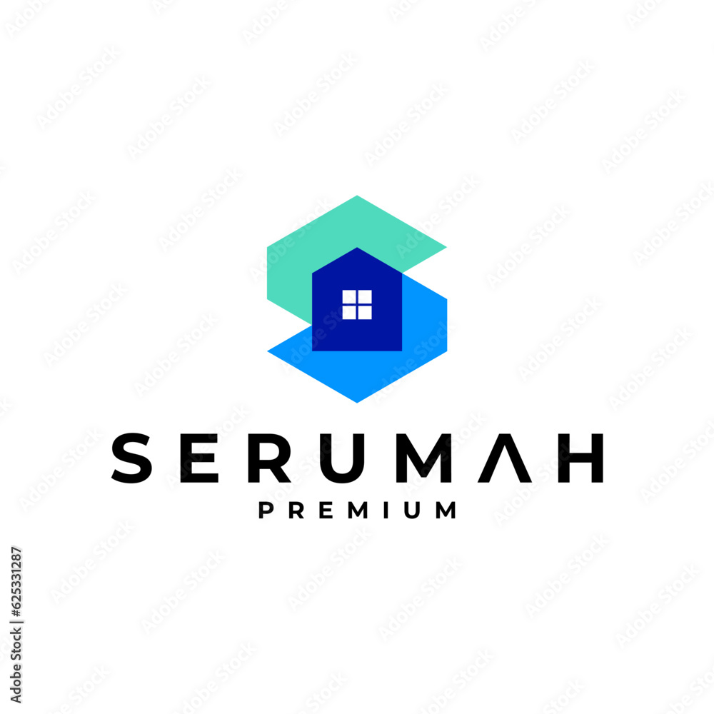 SERUMAH BUILDING HOME LETTER S LOGO VECTOR ICON ILLUSTRATION PREMIUM SERUMAH BUILDING HOME LETTER S LOGO VECTOR ICON ILLUSTRATION PREMIUM