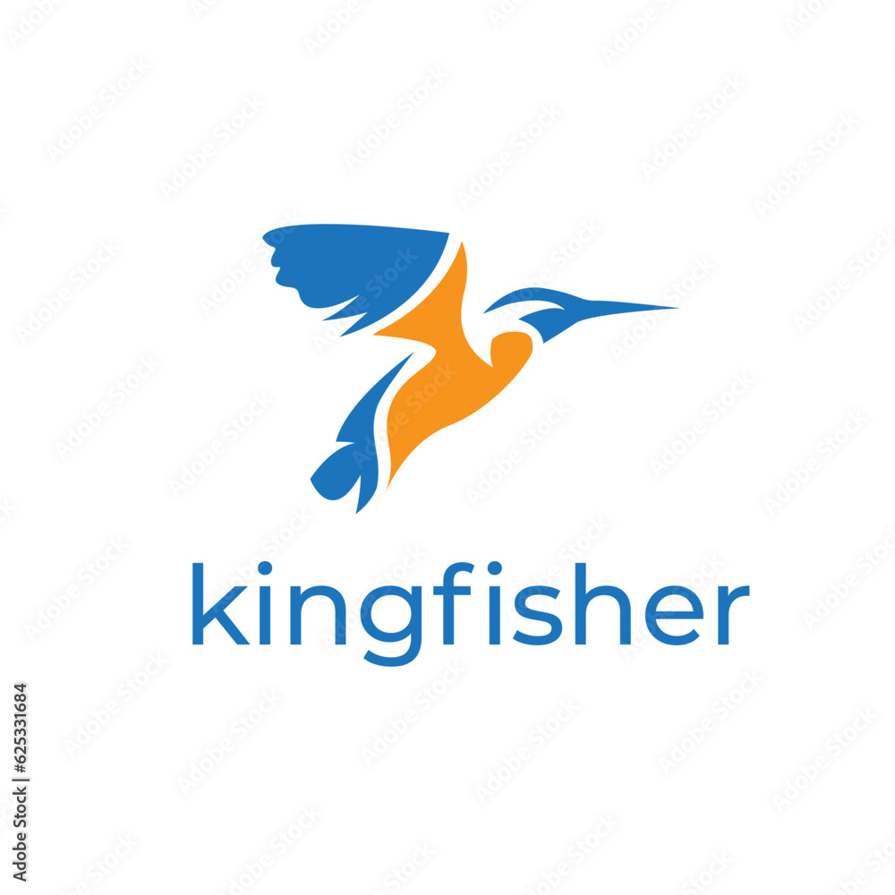 kingfisher bird simple vector illustration kingfisher bird simple vector illustration
