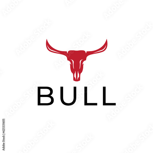 Bull head image.Vector illustration