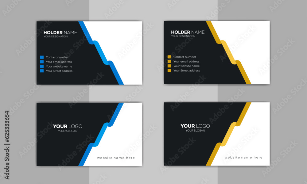 Corporate Business Card Design Template, Double-sided creative business card template, Modern Creative Business Card Template, Developer Designer Visiting Card Design ideas for personal identity Corporate Business Card Design Template, Double-sided creative business card template, Modern Creative Business Card Template, Developer Designer Visiting Card Design ideas for personal identity