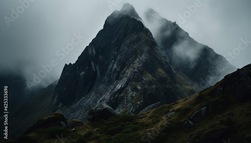 Traversing Asturias' Majestic Mountain Range, Awe Inspiring Beauty in Nature generated by AI