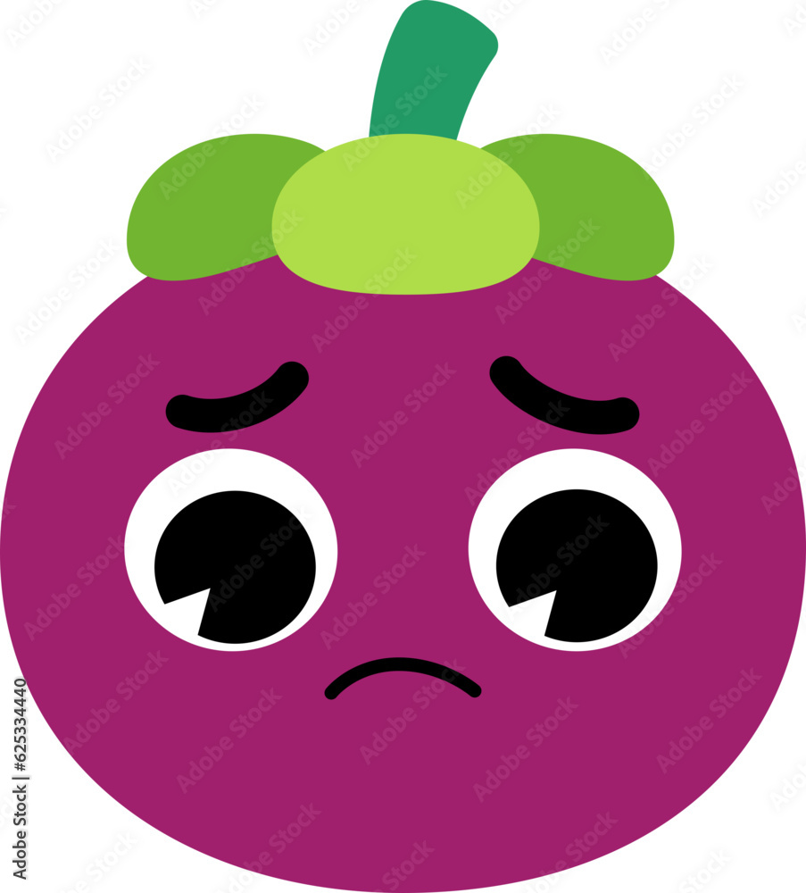 Mangosteen Face Sad Mangosteen Face Sad