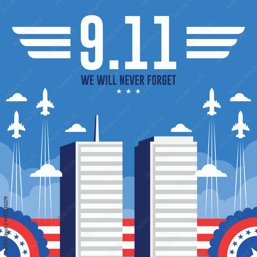 9 11 patriot day flat background template 9 11 patriot day flat background template